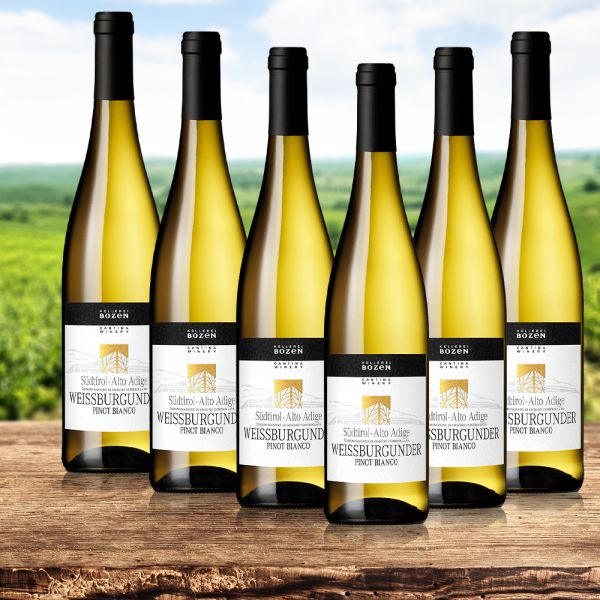 6x Weissburgunder Südtirol Alto Adige DOC Pinot Bianco 0,75l 13% - 2019 | Kellerei Bozen