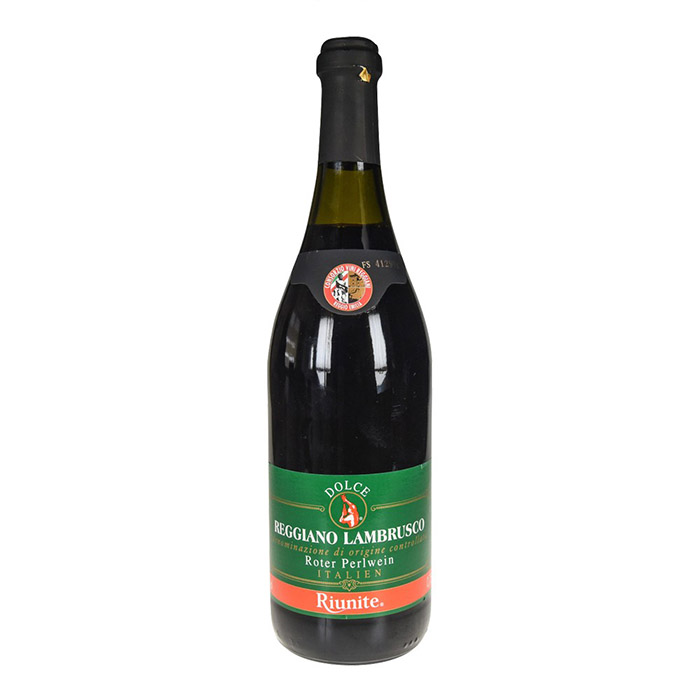 Lambrusco dell' Emilia IGT Dolce 0,75l 7% | Riunite - Roter Perlwein aus  Emilia Romagna | Vino Italia