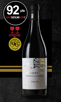 - Tagaro Manduria 15% - Rosso | DOC | Italia 0,75l Primitivo Rotwein di Apulien Muso 2021 aus Vino